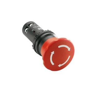 ABB CE4T-10R-01 Φ22开孔 紧凑 扭动释放型 1NC 红色 急停开关 