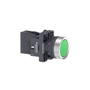 施耐德绿色XA2塑料系列直径22mm带1常开触点自锁定平头按钮