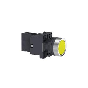 施耐德 黄色 XA2塑料系列 XA2EW35B1 φ22mm 24VAC/DC 1NO LED带灯按钮(弹簧返回）