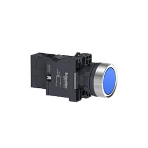 施耐德 蓝色 XA2塑料系列 XA2EW36B1 φ22mm 24VAC/DC 1NO LED带灯按钮(弹簧返回）