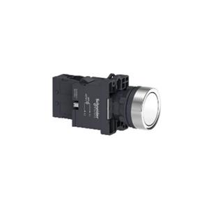 施耐德 白色 XA2塑料系列 XA2EW31M1 φ22mm 220VAC 1NO LED带灯按钮(弹簧返回）