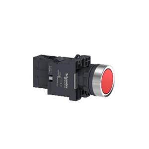施耐德 红色 XA2塑料系列 XA2EW34M1 φ22mm 220VAC 1NO LED带灯按钮(弹簧返回）