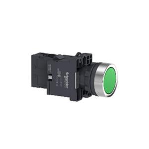 施耐德 绿色 XA2塑料系列 XA2EW33Q1 φ22mm 380VAC 1NO LED带灯按钮(弹簧返回）