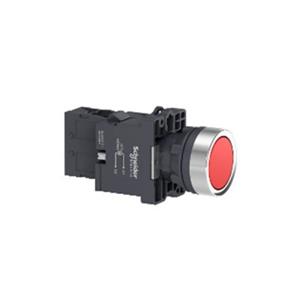 施耐德 红色 XA2塑料系列 XA2EW34Q1 φ22mm 380VAC 1NO LED带灯按钮(弹簧返回）