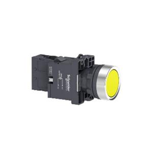 施耐德 黄色 XA2塑料系列 XA2EW35Q1 φ22mm 380VAC 1NO LED带灯按钮(弹簧返回）