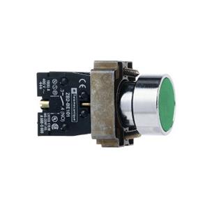 施耐德 绿色 XB2BA31C(ZB2BA3C+ZB2BZ101C) φ22mm 1NO 弹簧复位 圆平头通用型按钮