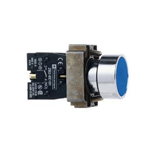 施耐德 蓝色 XB2BA61C(ZB2BA6C+ZB2BZ101C) φ22mm 1NO 弹簧复位 圆平头通用型按钮