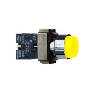 施耐德 黄色 XB2BL51C φ22mm 1NO 弹簧复位 圆凸头通用型按钮