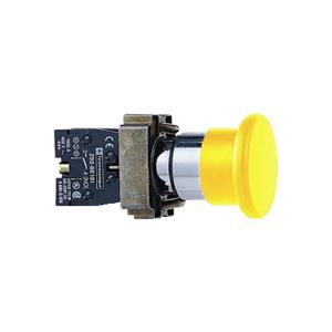 施耐德 黄色 XB2BC51C φ22mm 1NO 弹簧复位 蘑菇头40mm通用型按钮